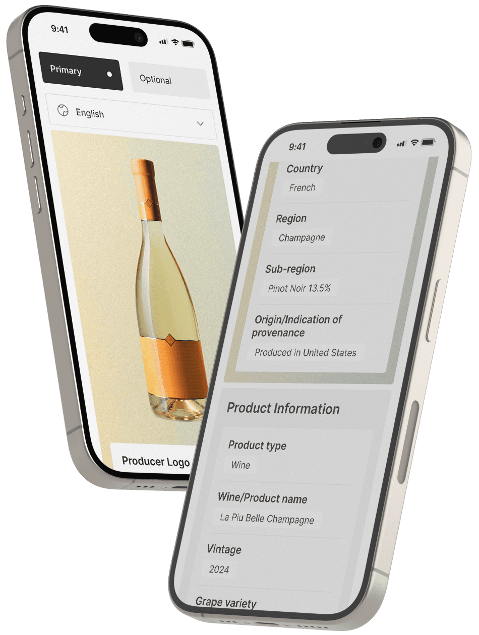 ShareVino EU Wine Label See Live Example
