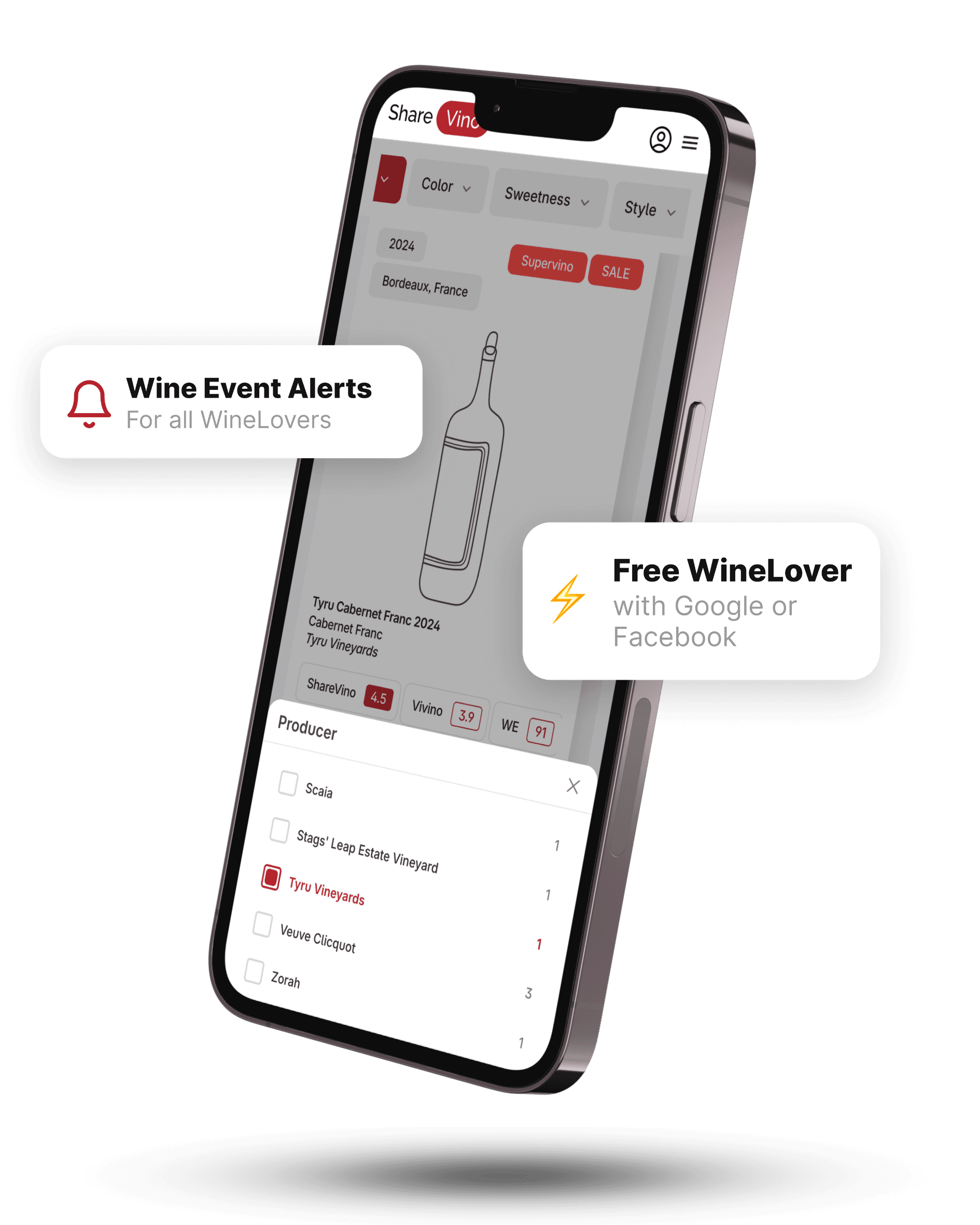 ShareVino Digital Wine Lists Live Examples
